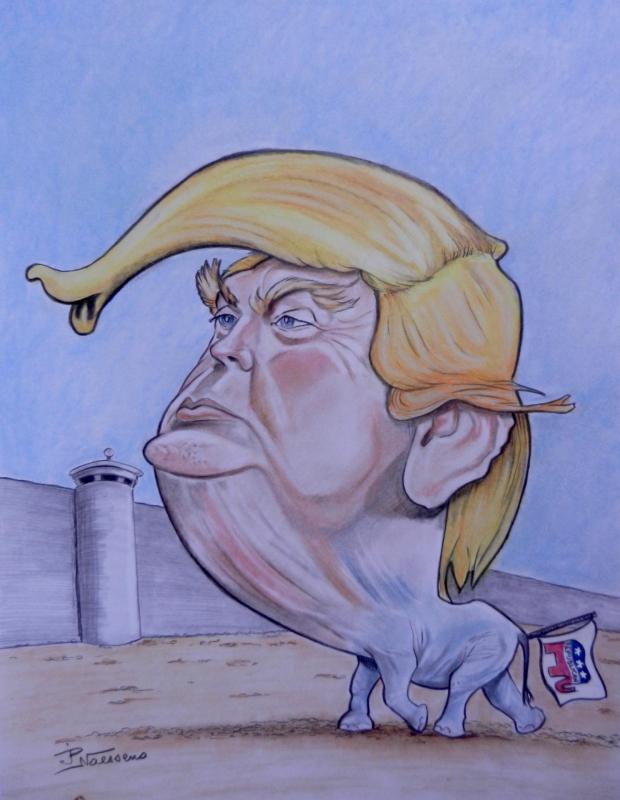 caricature donald Trump