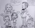Famille en caricature